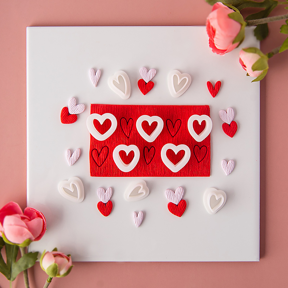 Jewelry Making Techniques - 10pcs Heart-Shaped Set Polymer Clay Cutters