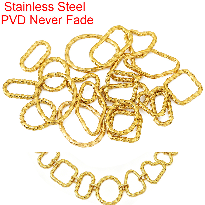Jewelry Making Closed Jump Rings - 10pcs Stainless Steel Closed Twisted Jump
