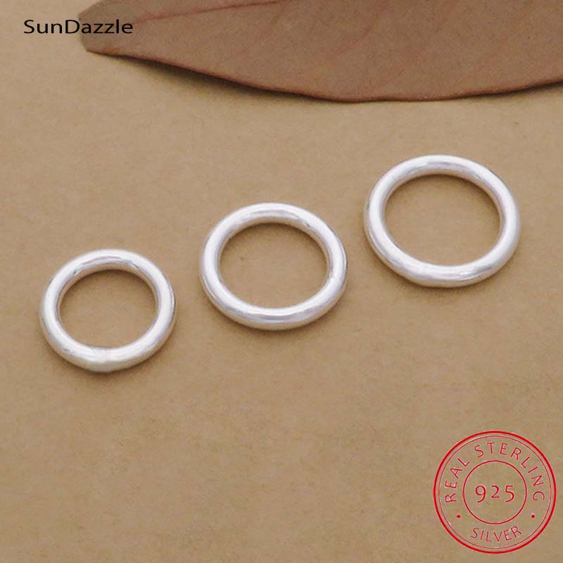 Jewelry Making Closed Jump Rings - 10pcs Genuine Real Pure Solid 925
