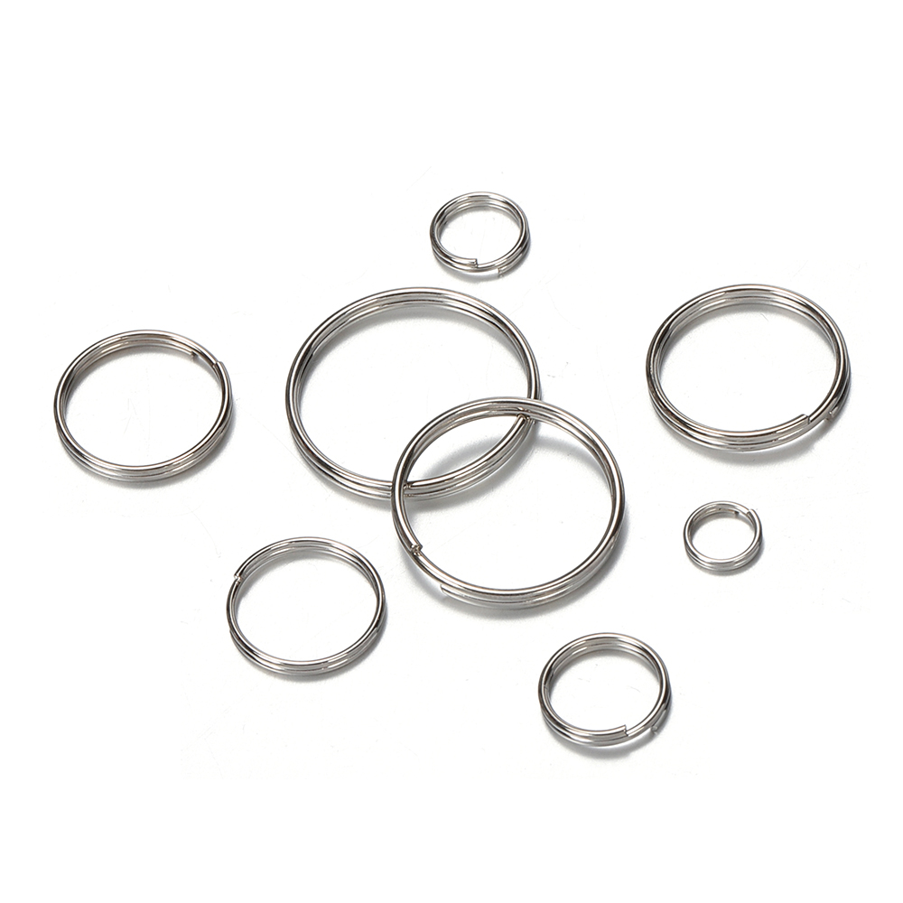 Jewelry Making Closed Jump Rings - 50pcs 6/8/10/12/14/16/18/20mm Metal Double-Ring Keychain Connectors