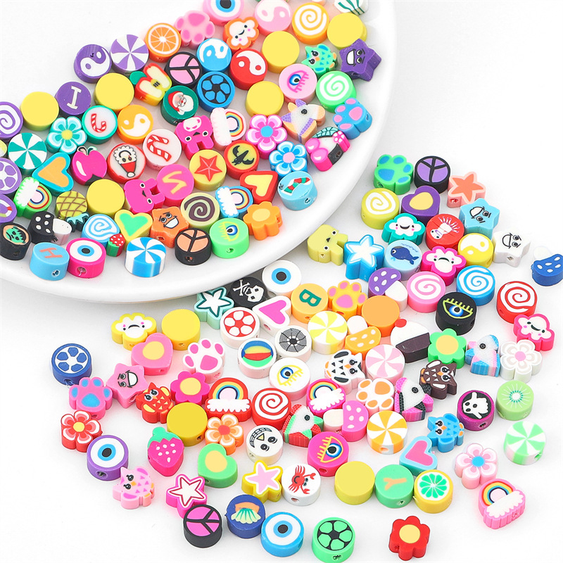 Jewelry Making In Clay - 100Pcs Random Style Polymer Clay Beads