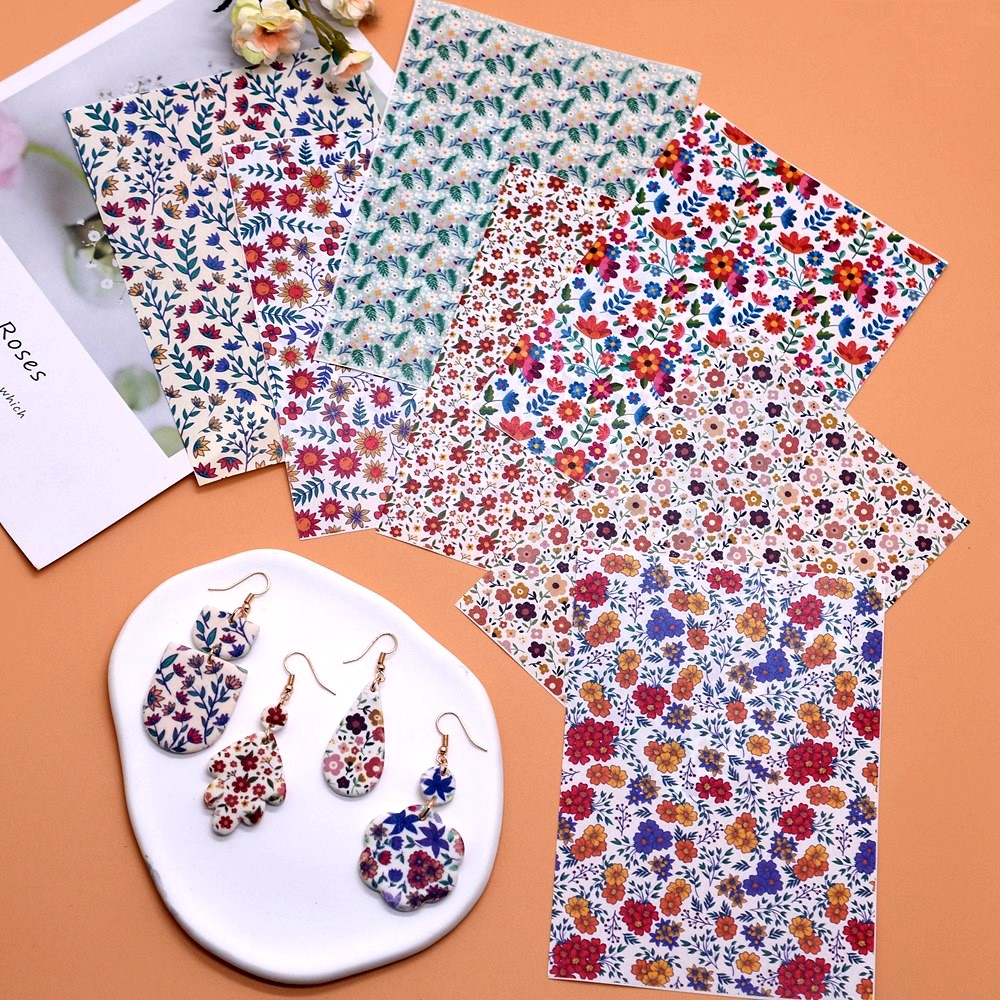 Jewelry Making In Clay - SNASAN DIY Sumptuous Flower Watercolor Transfer
