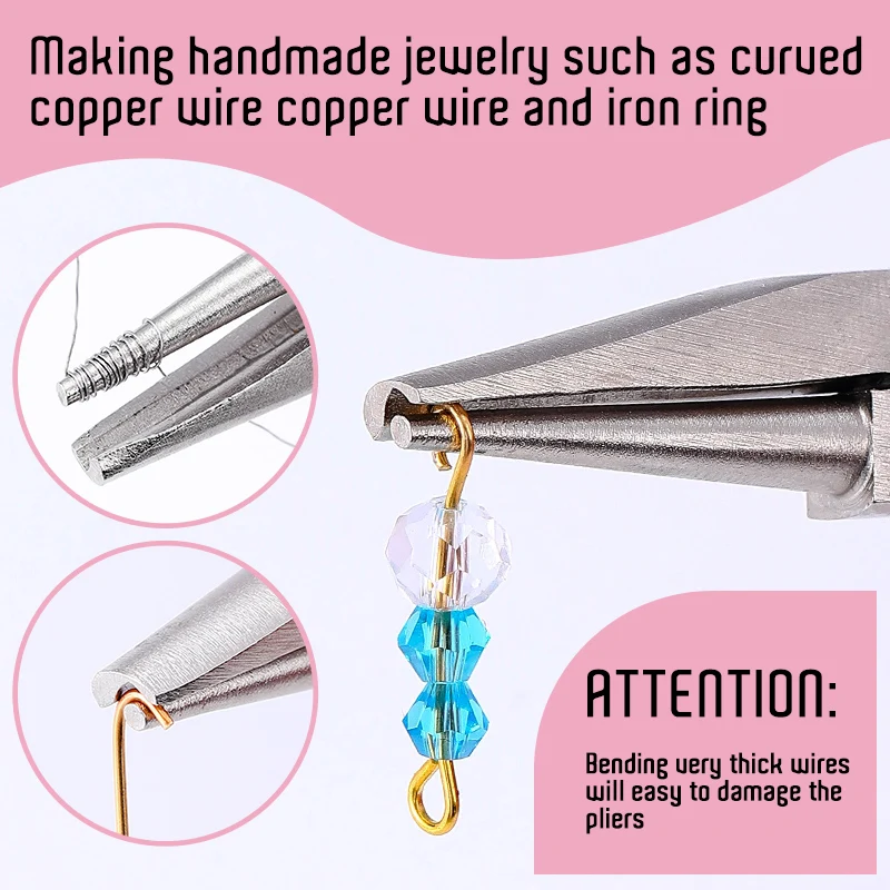 Jewelry Making Pliers - 1Pcs Pink Wire Bending Tools Round