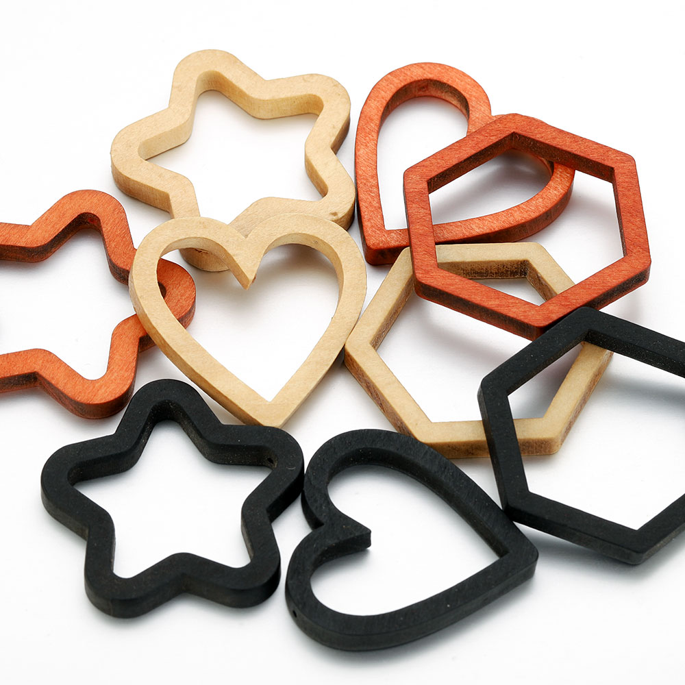 10pcs Wood Heart Square Silico - Resin Mold Jewelry recension och pris