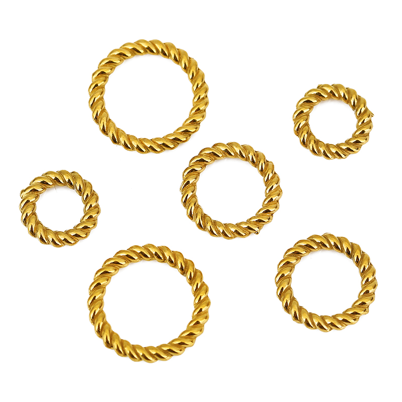 10pcs PVD Never Fade Stainless - Jewelry Making Closed Jump Rings recension och pris