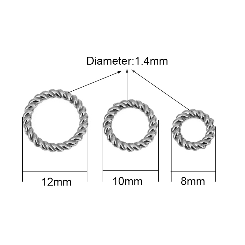10pcs PVD Never Fade Stainless - Jewelry Making Closed Jump Rings recension och pris