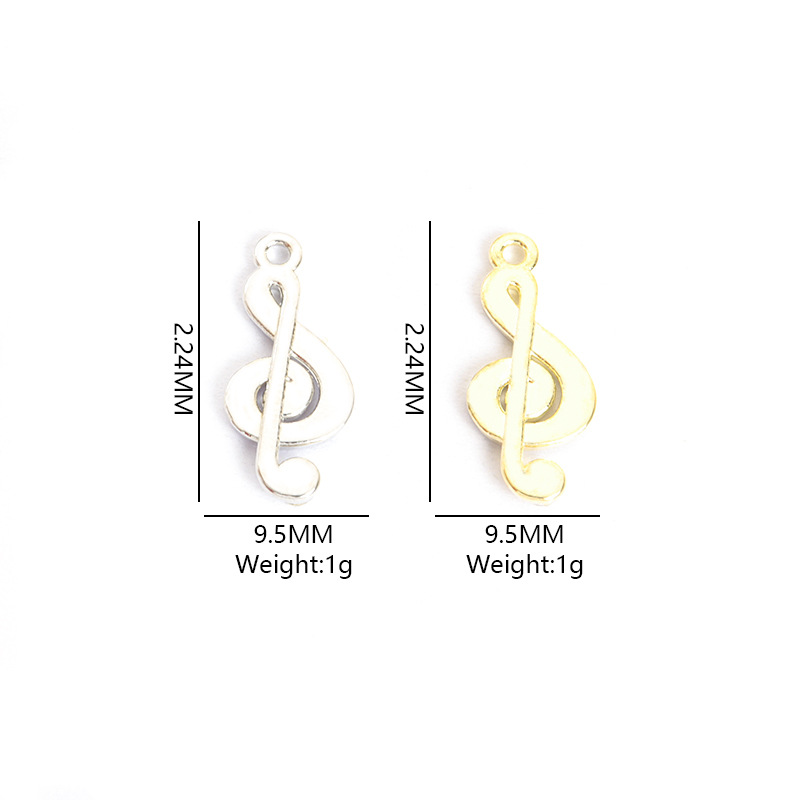100PC/lot music note Pendant C - Jewelry Making Notes recension och pris