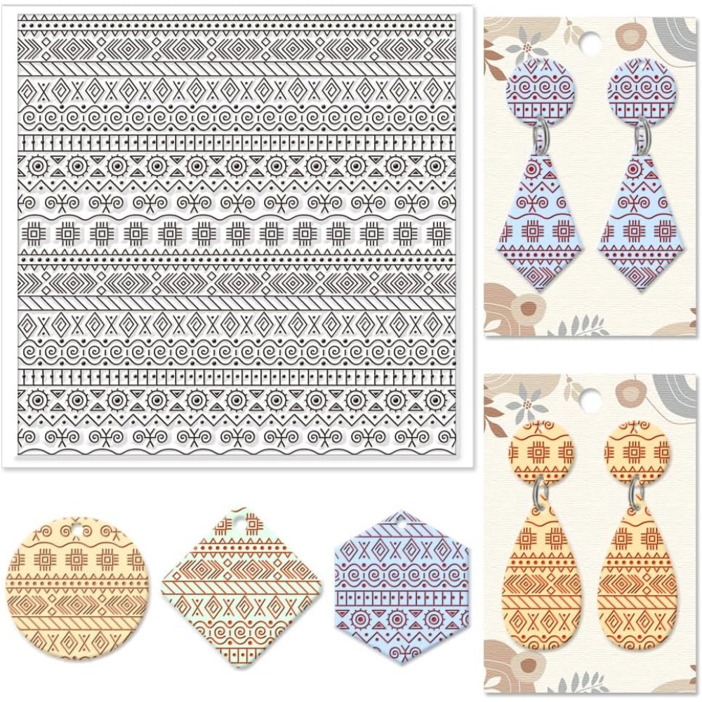 Textile Geometric Silicone Tex - Jewelry Making In Clay recension och pris