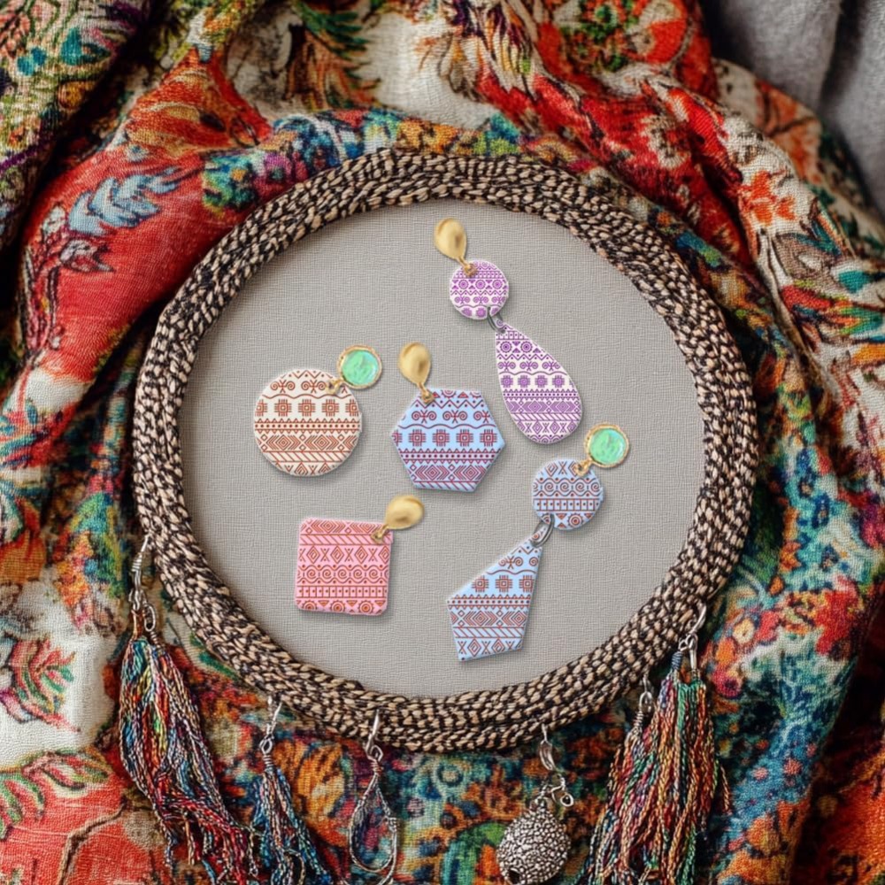Textile Geometric Silicone Tex - Jewelry Making In Clay recension och pris