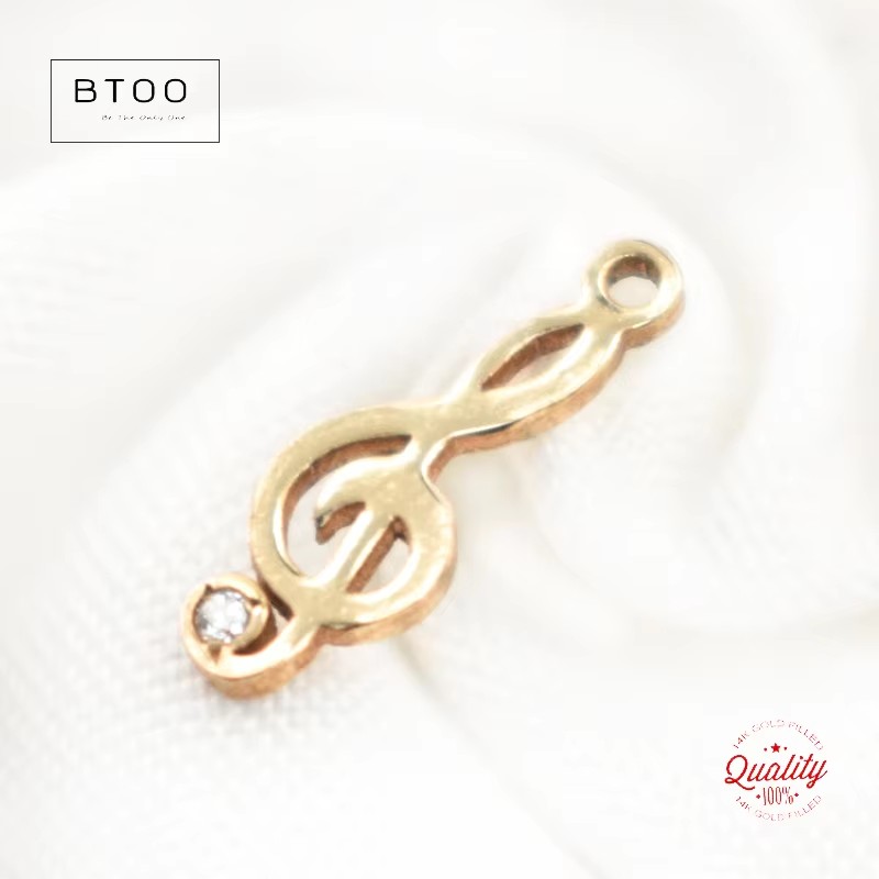 14K Gold Filled Musical Note C - Jewelry Making Notes recension och pris