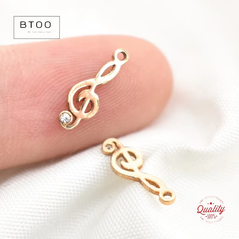 14K Gold Filled Musical Note C - Jewelry Making Notes recension och pris