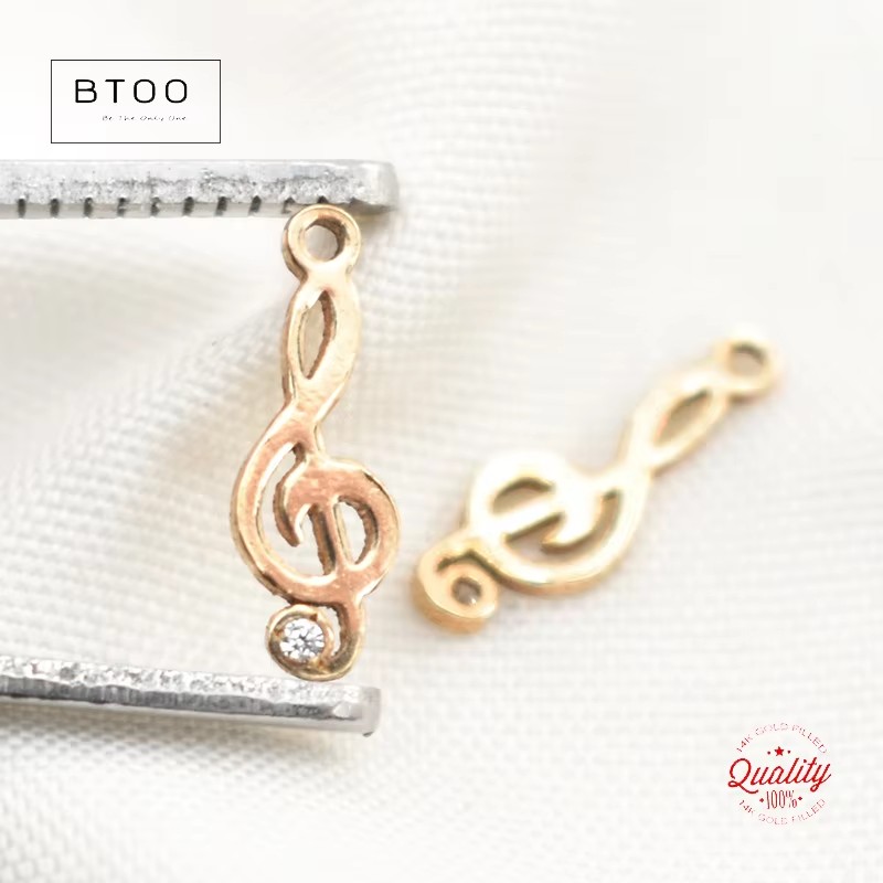 14K Gold Filled Musical Note C - Jewelry Making Notes recension och pris