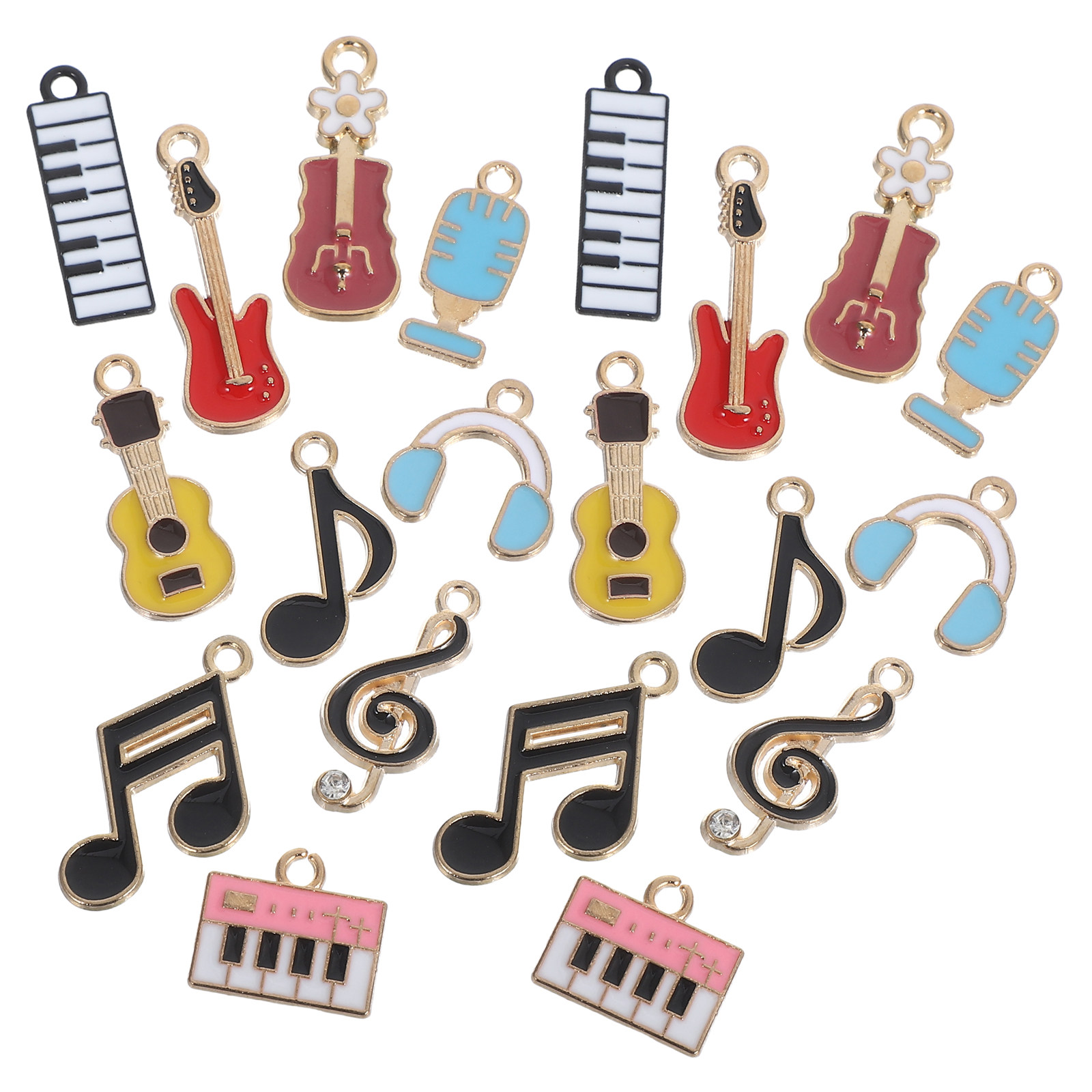 20Pcs Music Note Pendants Enam - Jewelry Making Notes recension och pris