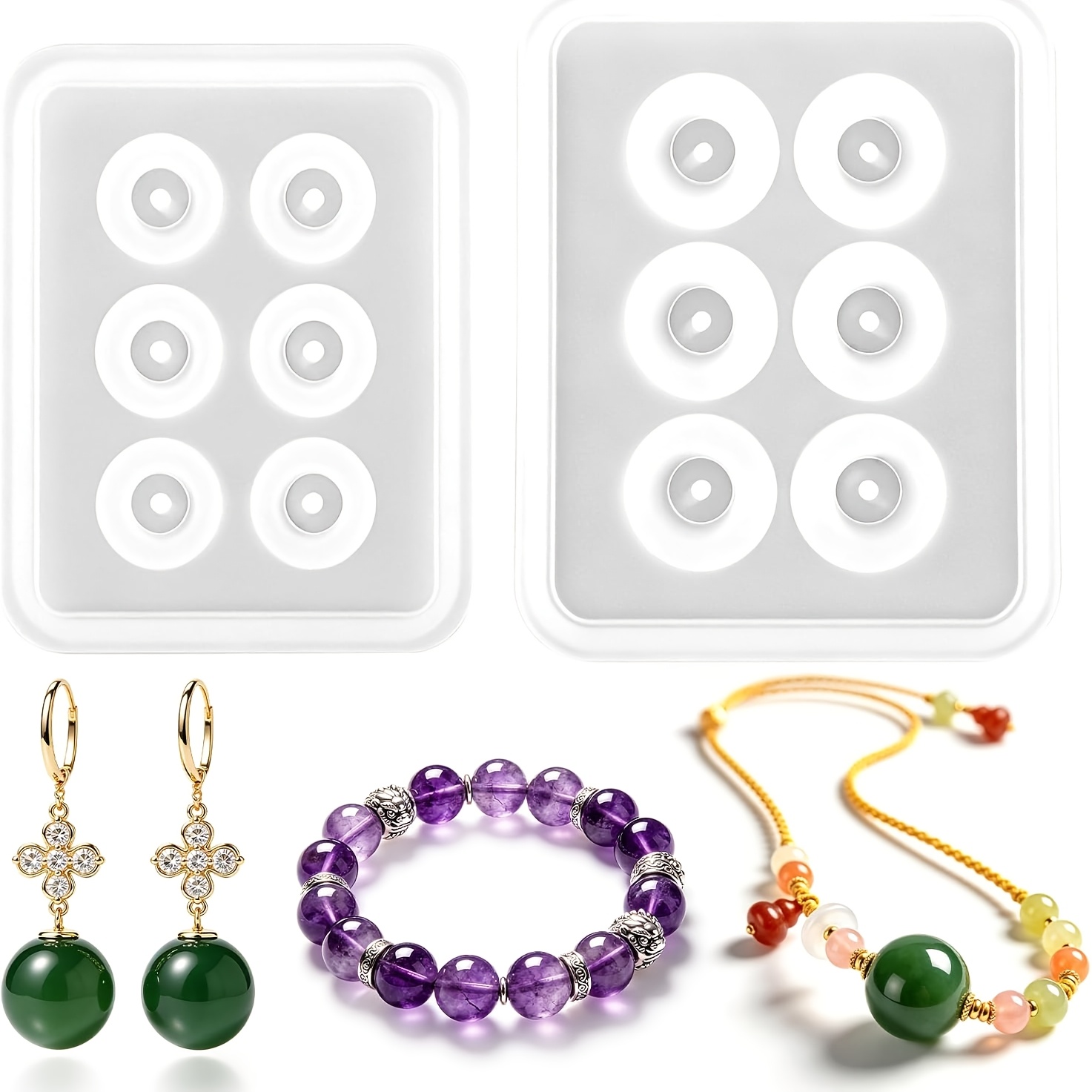 Two Perforated Spherical Silic - Resin Mold Jewelry recension och pris
