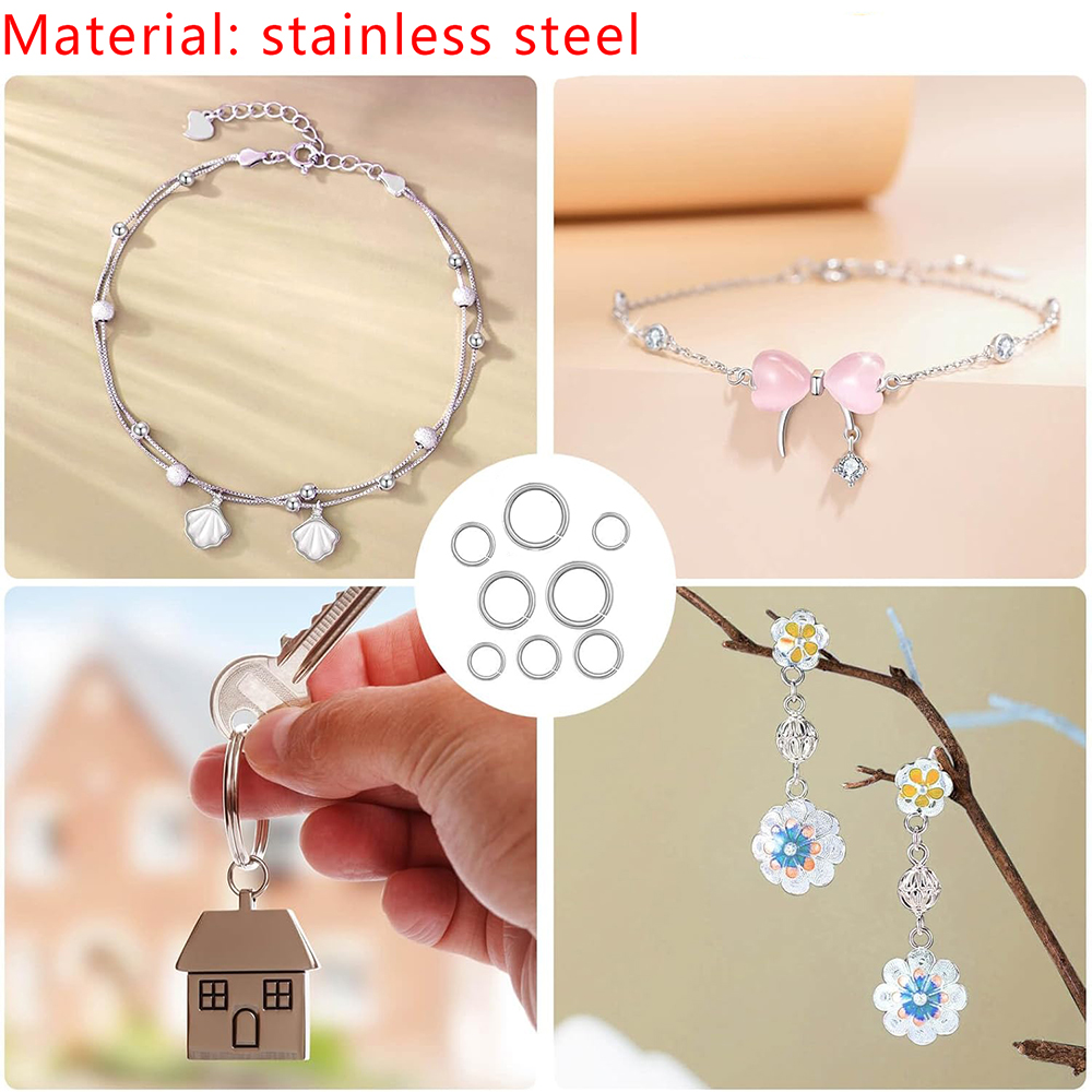 1200pcs Stainless Steel Jump R - Jewelry Making Closed Jump Rings recension och pris