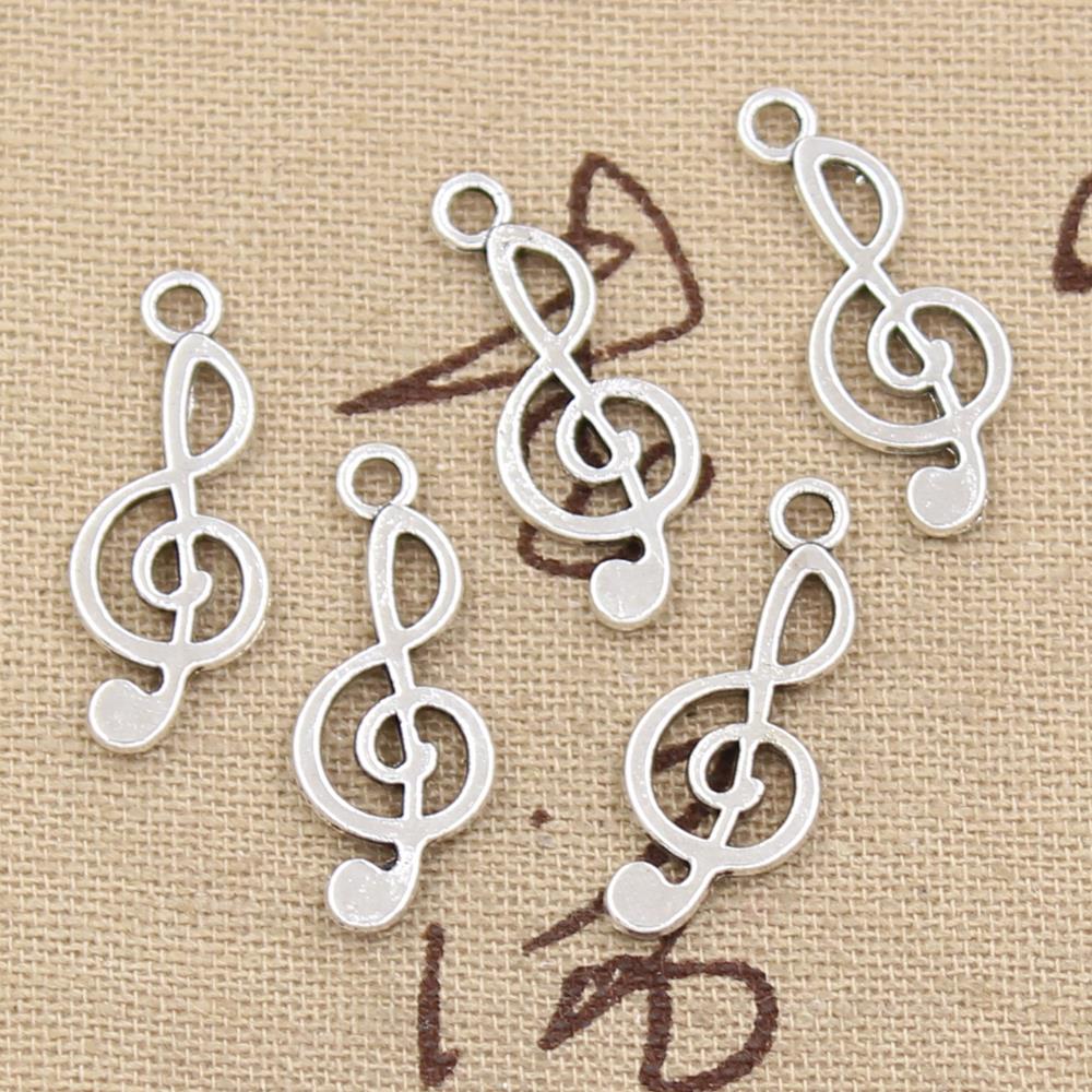 30pcs Charms Musical Note 26x1 - Jewelry Making Notes recension och pris