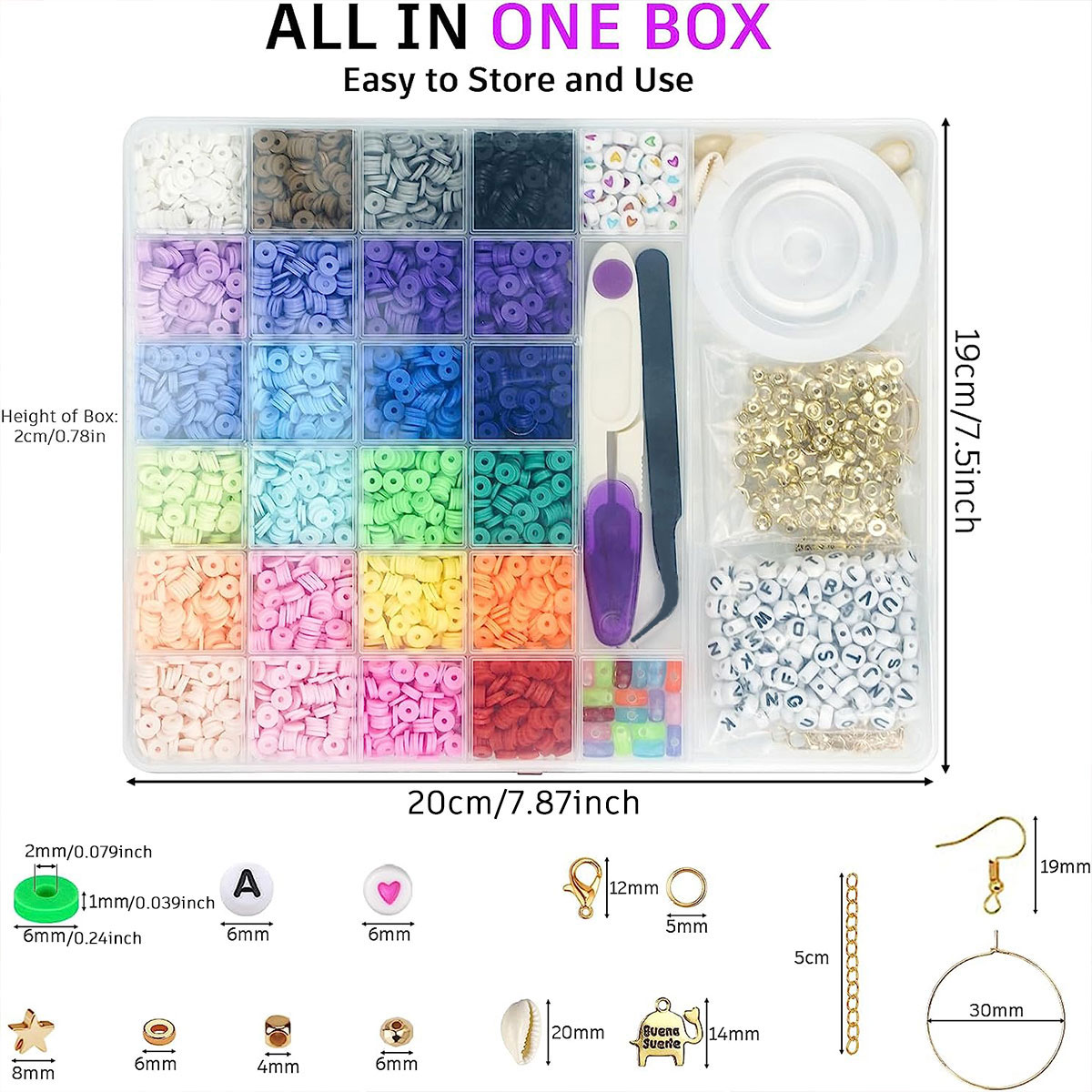 6000 Pcs 24 Colors Flat Round  - Jewelry Making In Clay recension och pris