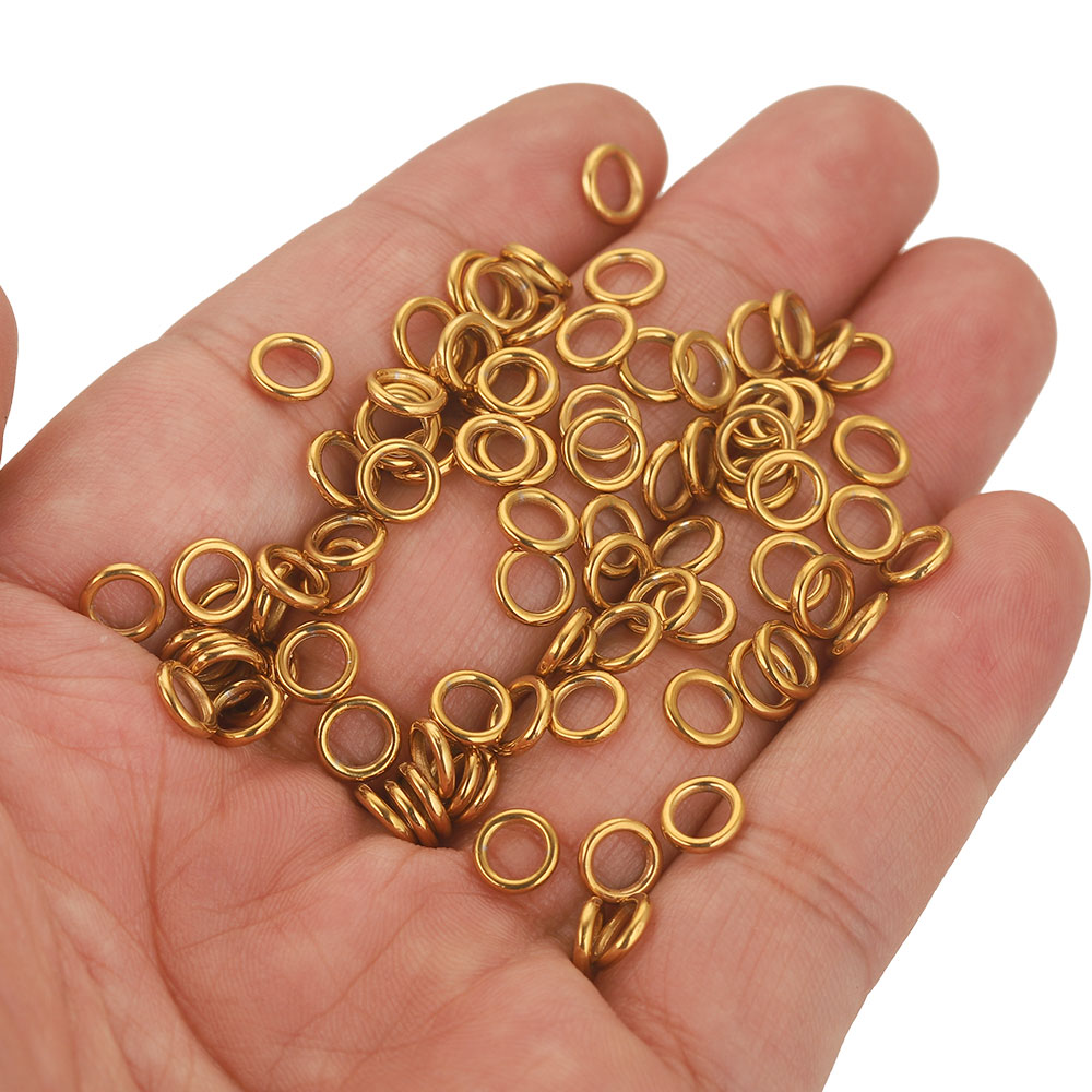 50pcs Stainless Steel Closed J - Jewelry Making Closed Jump Rings recension och pris