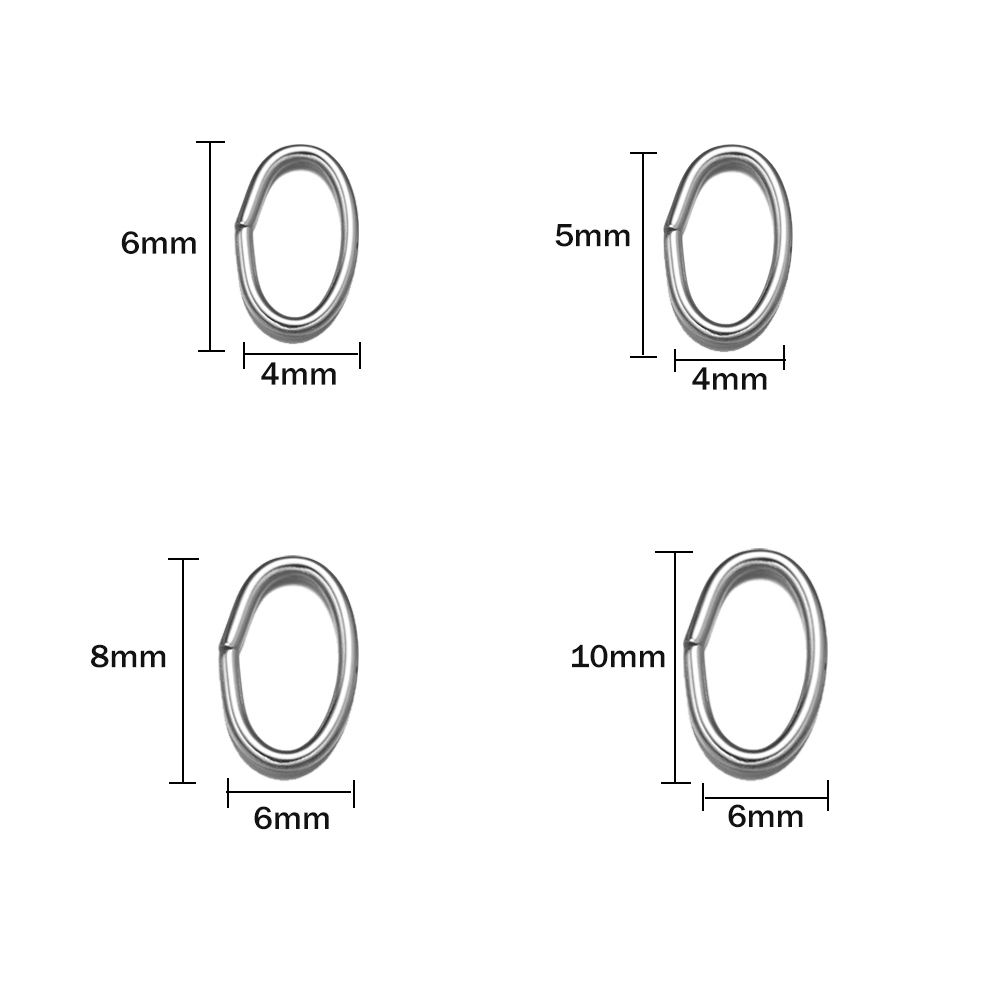 50pcs 3 Colors Stainless Steel - Jewelry Making Closed Jump Rings recension och pris