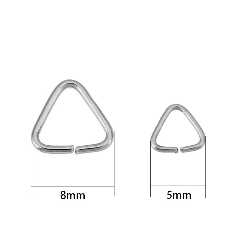 50pcs 5mm 8mm Stainless Steel  - Jewelry Making Closed Jump Rings recension och pris