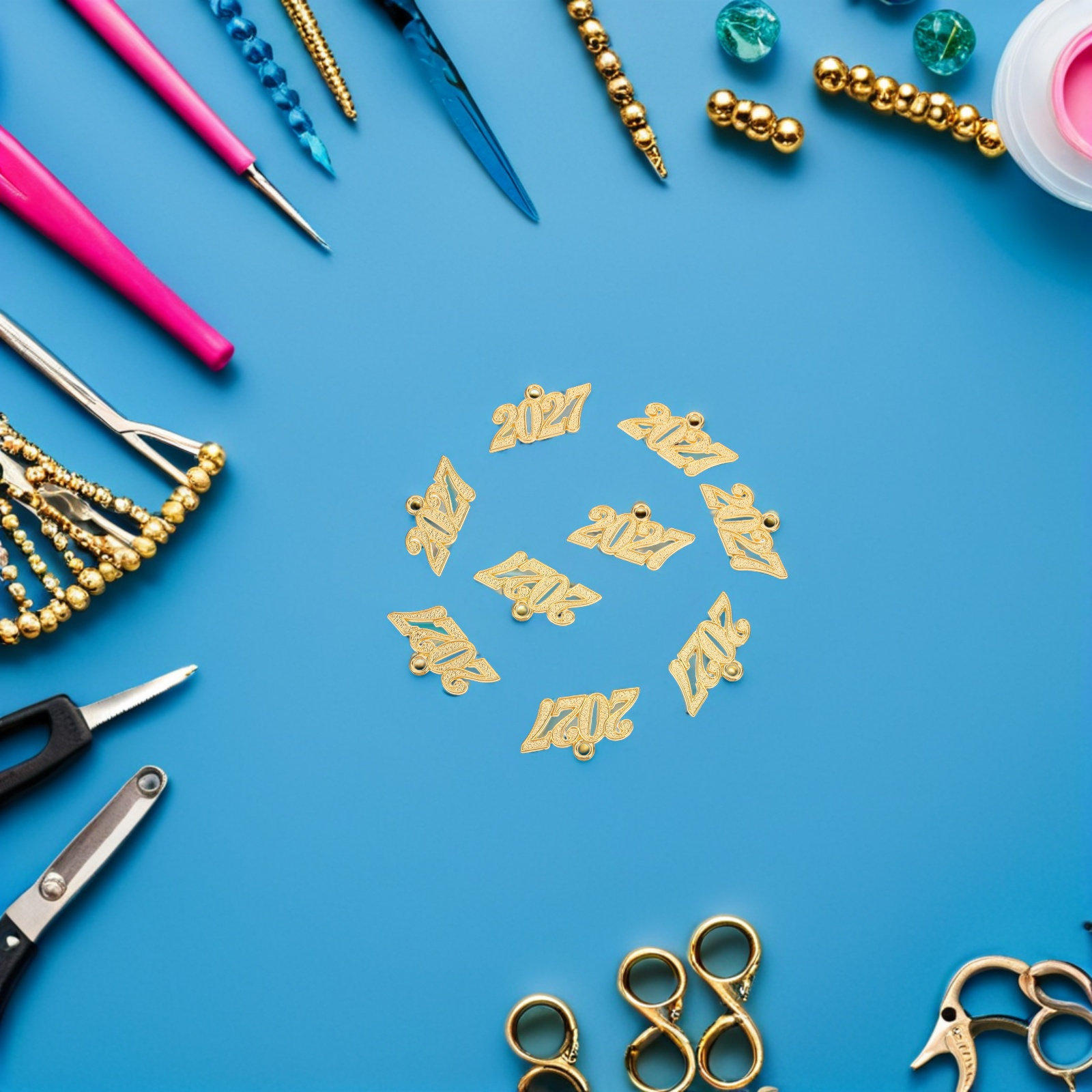 50Pcs 2027 Year Charm Graduati - Jewelry Making Classes recension och pris