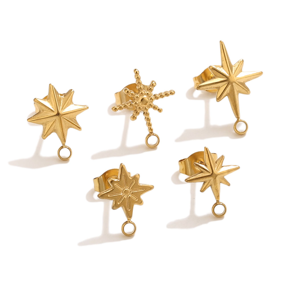 6pcs Stainless Steel Star Earr - Jewelry Making Techniques recension och pris