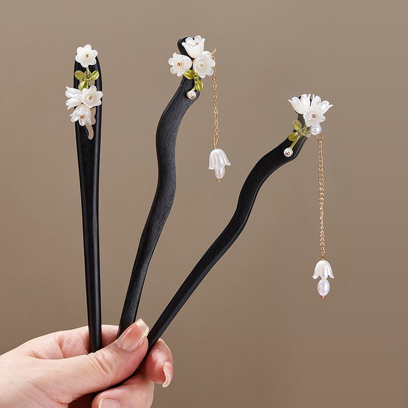 Wooden Flower Hairpin Vintage  - Jewelry Making Adults recension och pris