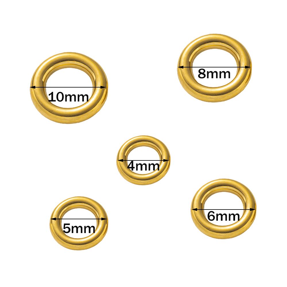 10pcs Stainless Steel Gold O R - Jewelry Making Closed Jump Rings recension och pris