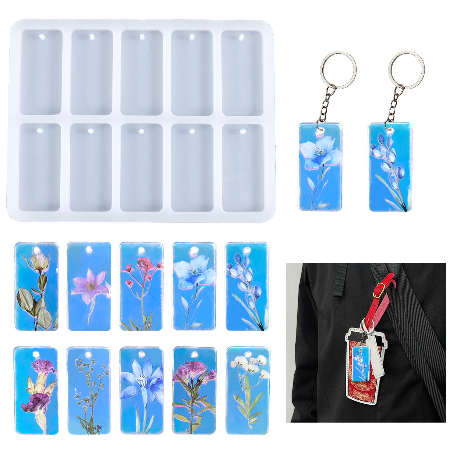 DIY epoxy resin mold 10-connec - Resin Mold Jewelry recension och pris