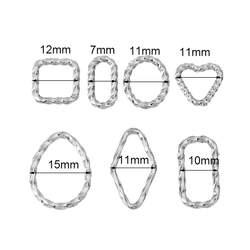 10pcs Stainless Steel Closed T - Jewelry Making Closed Jump Rings recension och pris