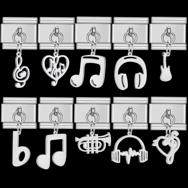 Trendy Rock Music Heart Note E - Jewelry Making Notes recension och pris