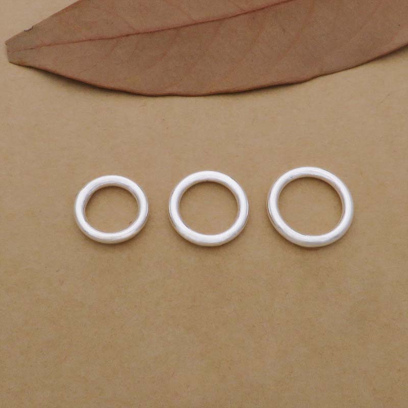 10pcs Genuine Real Pure Solid  - Jewelry Making Closed Jump Rings recension och pris