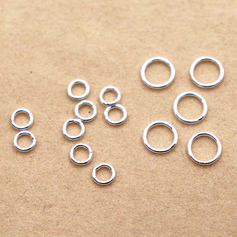 10pcs Genuine Real Pure Solid  - Jewelry Making Closed Jump Rings recension och pris