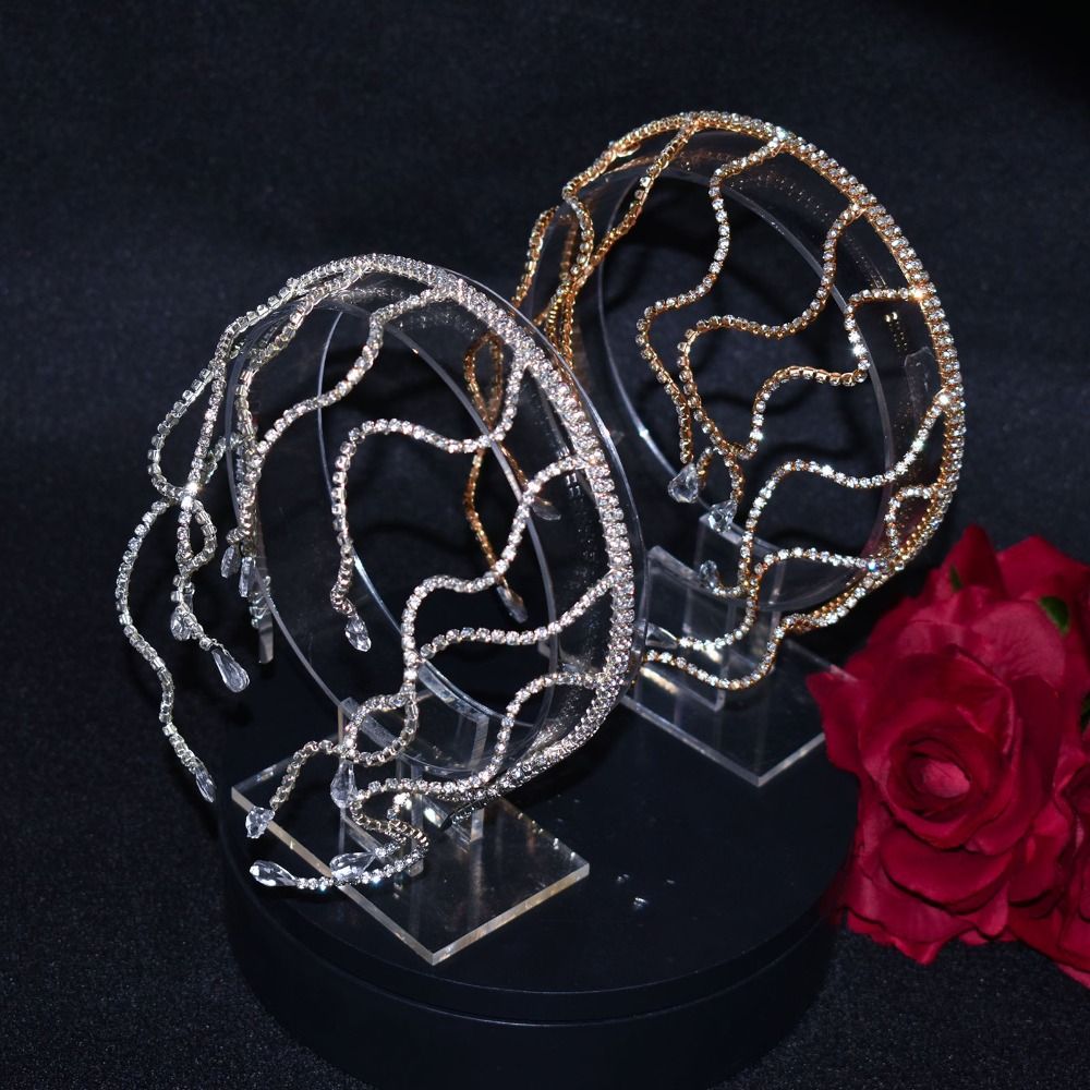 Snake Bend Rhinestone Headband - Jewelry Making Adults recension och pris