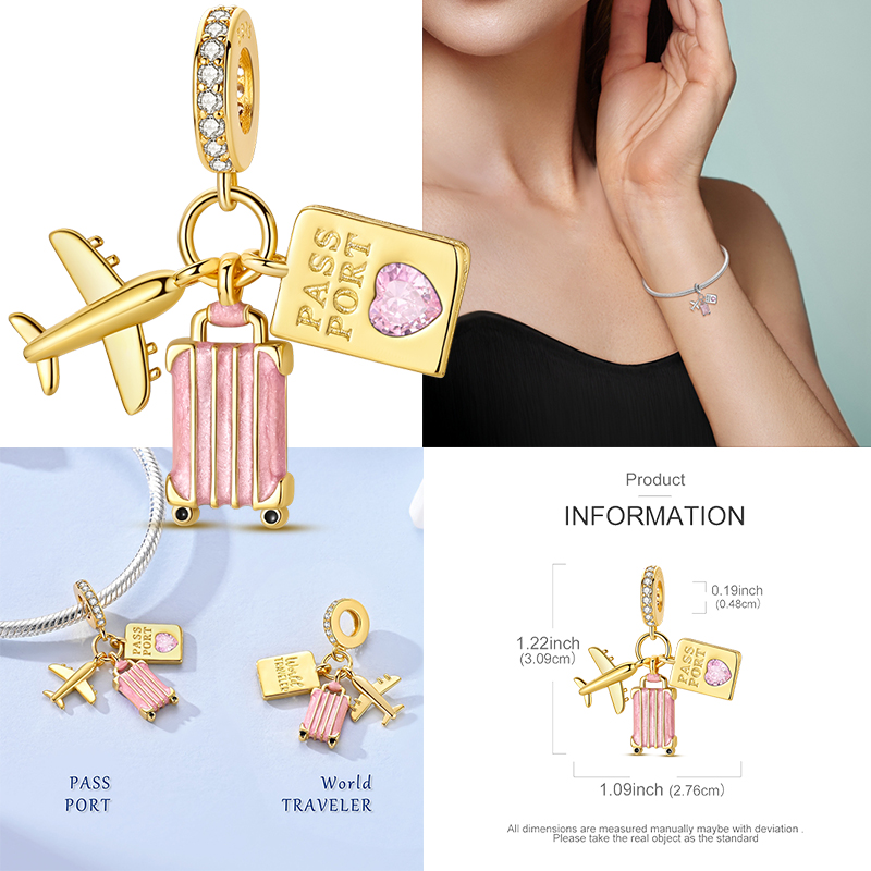 Travel Series Charms 925 Silve - Jewelry Making Paris recension och pris