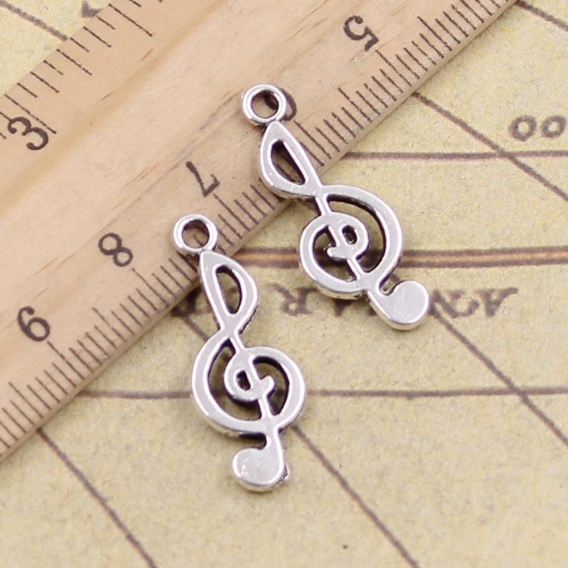 40pcs Charms Musical Note 26x1 - Jewelry Making Notes recension och pris