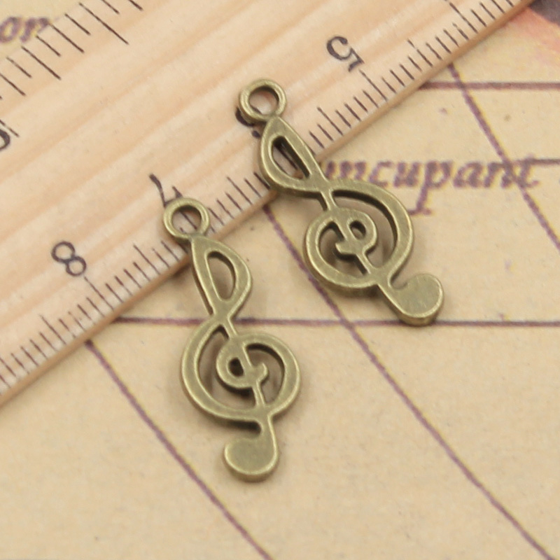 40pcs Charms Musical Note 26x1 - Jewelry Making Notes recension och pris