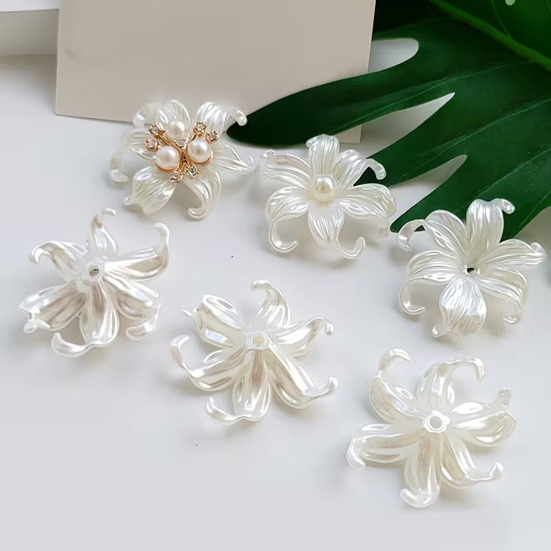 20pcs White Big Iris Flower Be - Jewelry Making Adults recension och pris