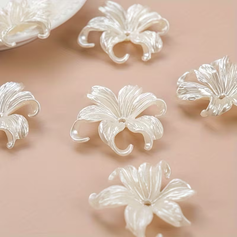 20pcs White Big Iris Flower Be - Jewelry Making Adults recension och pris