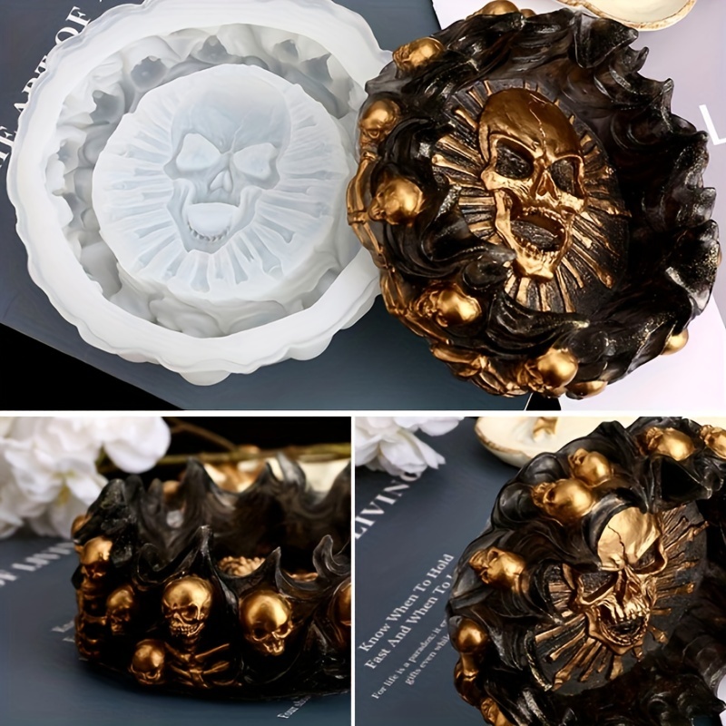 Ashtray mold, skull DIY craft  - Resin Mold Jewelry recension och pris