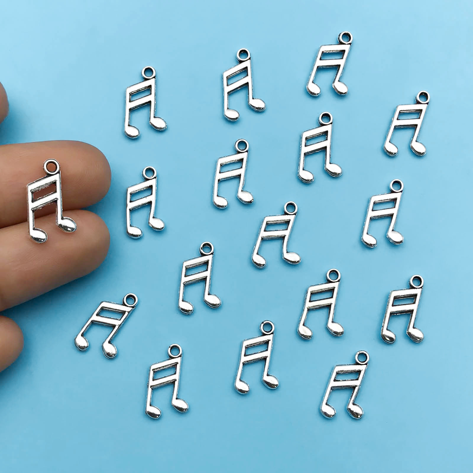 10/20Pcs Antique Silvery Music - Jewelry Making Notes recension och pris