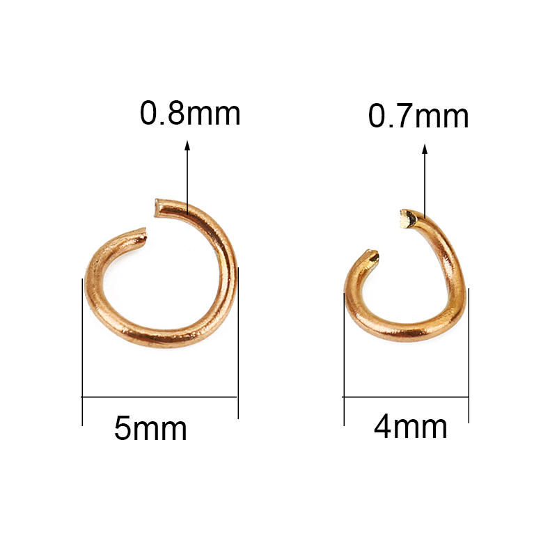 100pcs Rose Gold Plated Stainl - Jewelry Making Closed Jump Rings recension och pris