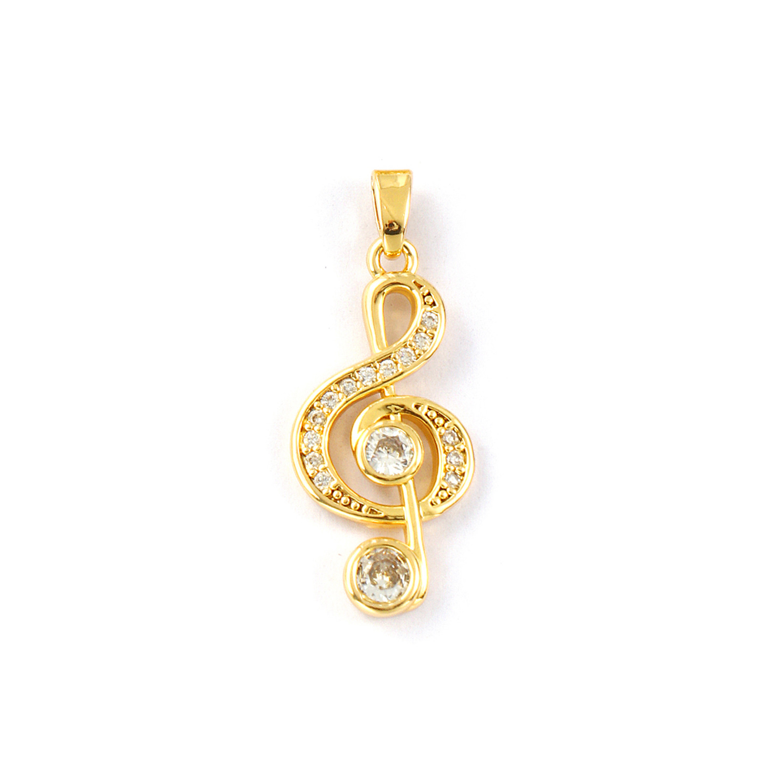 2PCs Brass Music Note Style Ch - Jewelry Making Notes recension och pris