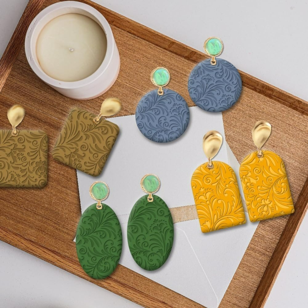 Polymer Clay Texture Sheets Fu - Jewelry Making In Clay recension och pris