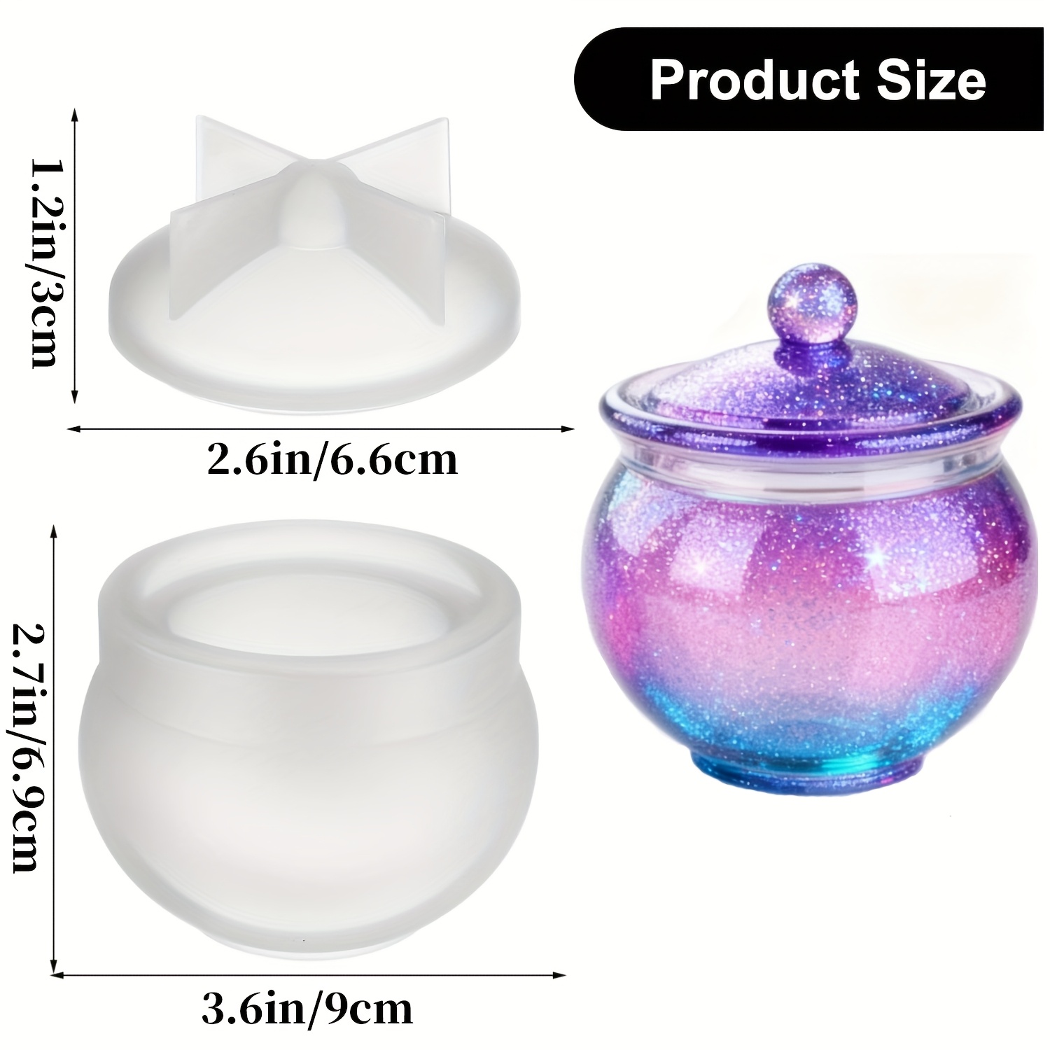 1 set of round resin can molds - Resin Mold Jewelry recension och pris
