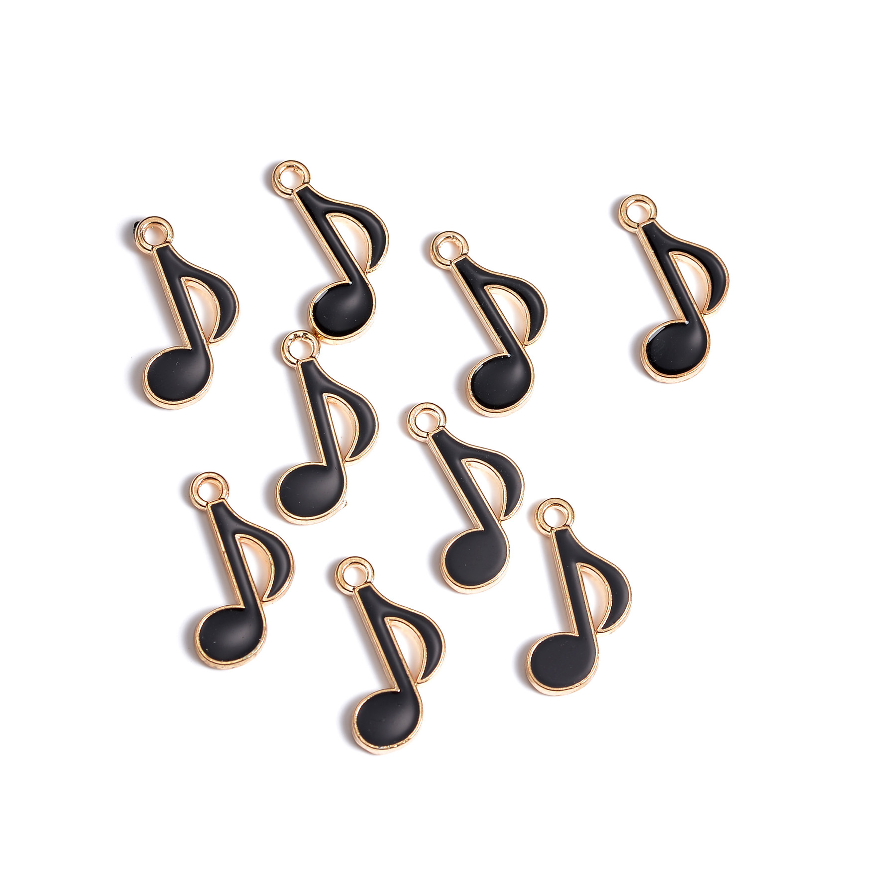 50pcs 12x20mm Cute Enamel Musi - Jewelry Making Notes recension och pris