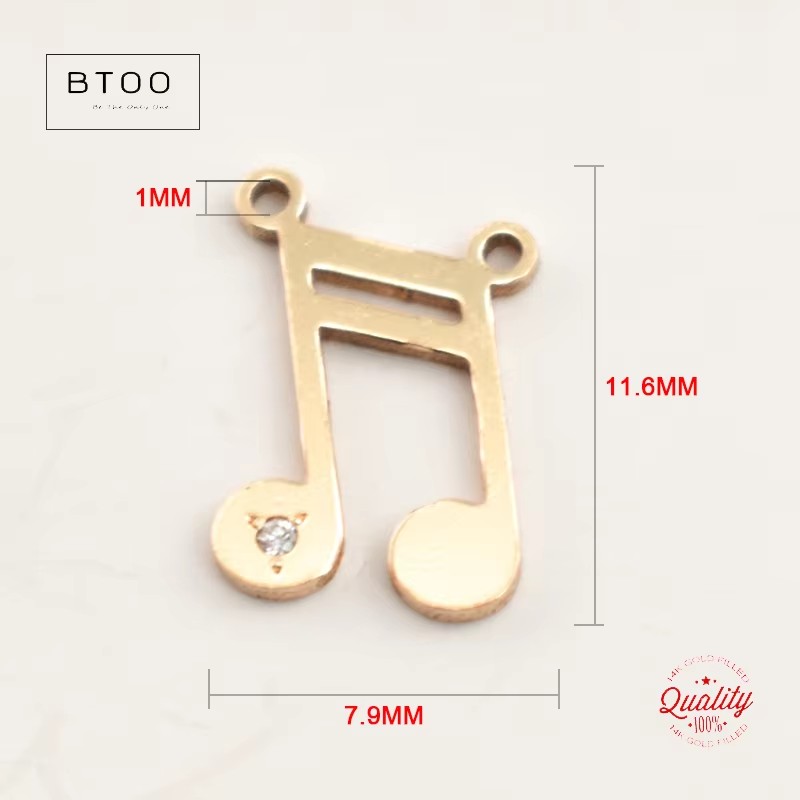 Musical Note Charm Pendant Tar - Jewelry Making Notes recension och pris